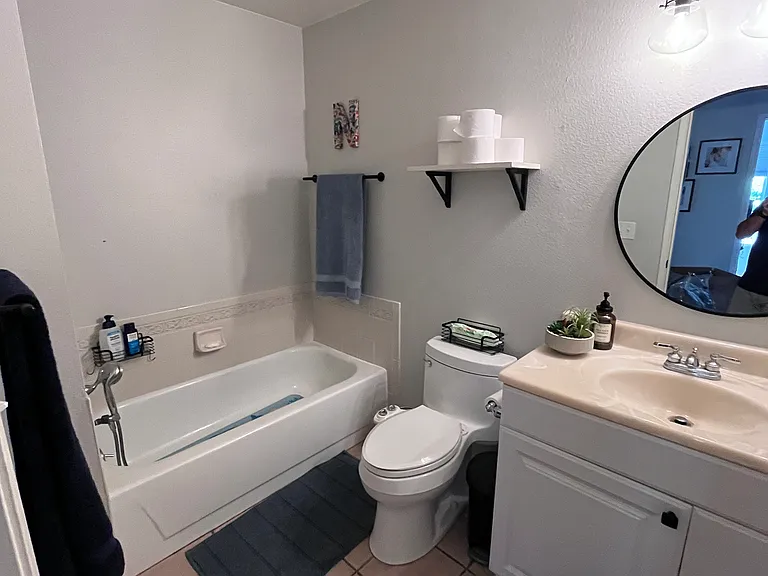 Hallway bathroom. (Will be converted to bath with shower head before move in).
