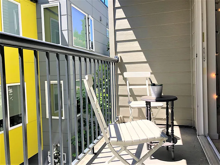Private deck for enjoying your morning coffee.