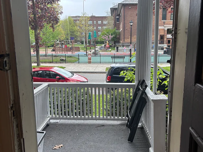 Private front porch and entry