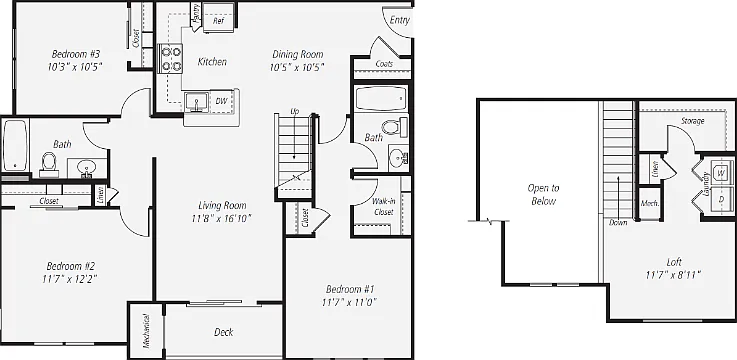 C1 - Loft Floorplan Diagram