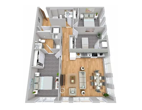 Floor plan Three-Bedroom