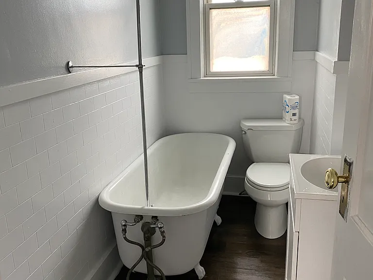 Bathroom with clawfoot tub