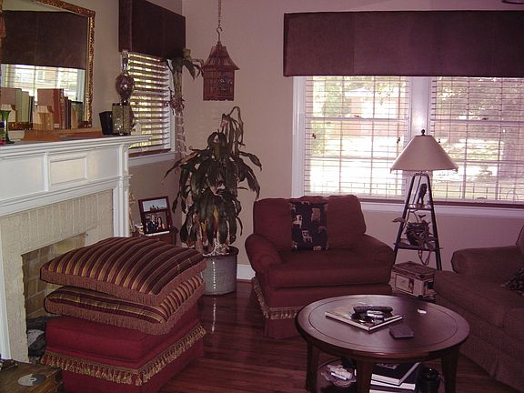 Living room with fireplace