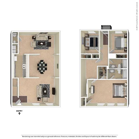 Floor plan 3x2TH B 1920sf