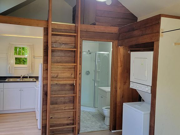 Ladder up to the loft space