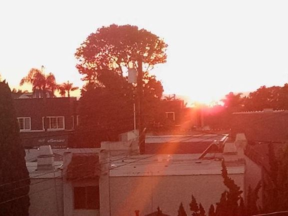 sunset from the balcony