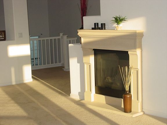 2-way fireplace living room