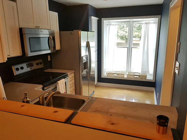 Looking into open kitchen