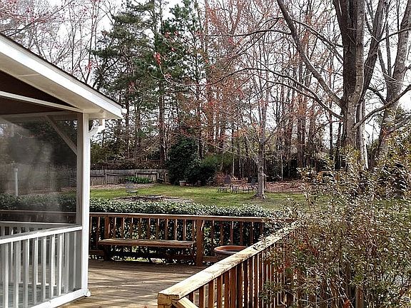 Deck around screen-in porch