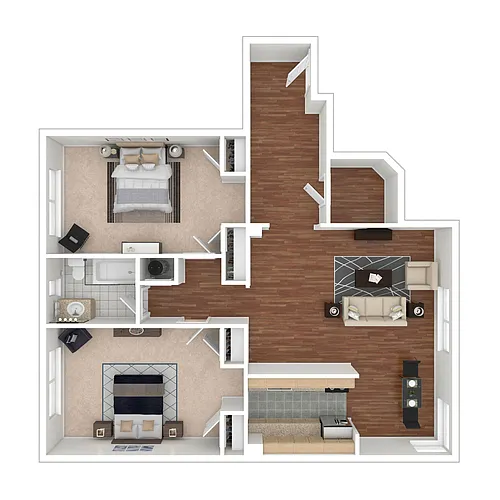 Floor plan 2 Bedroom Floorplan GA