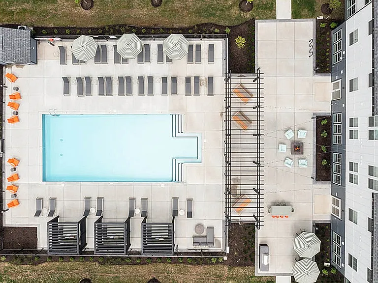 Aerial View of Community Pool