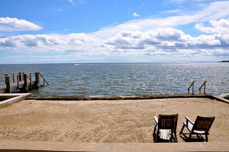 private beach