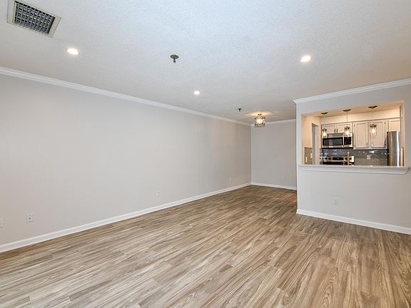 Recessed lighting in living room.