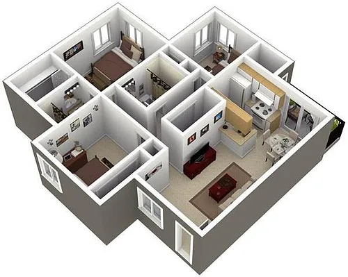 Floor plan The Boulder Renovated