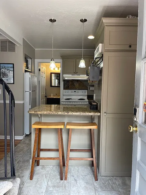 Entry and kitchen