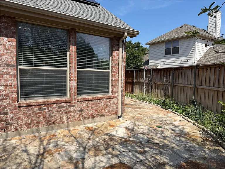 Beautiful natural stone patio.