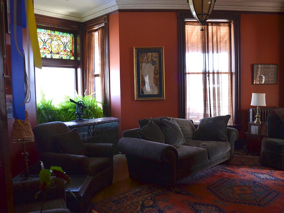 One of two living rooms