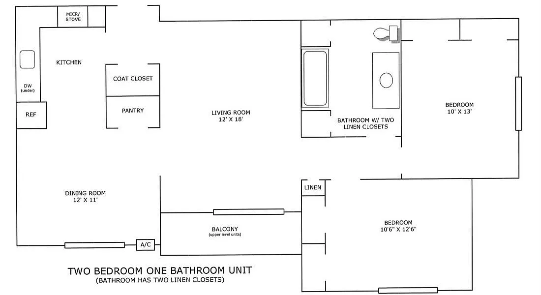Floor plan Two Bedroom
