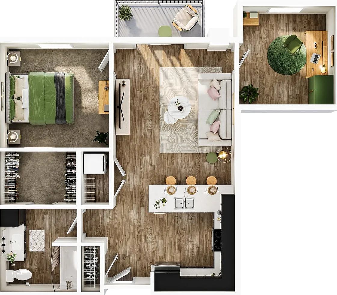 The Ledger - 1 Bedroom + Den / 1 Bathroom — Photo 2