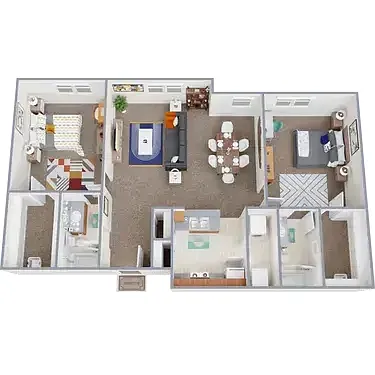 Floor plan Two Bedroom