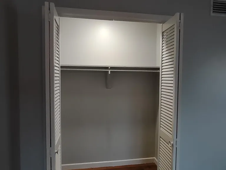 Smaller second master closet.