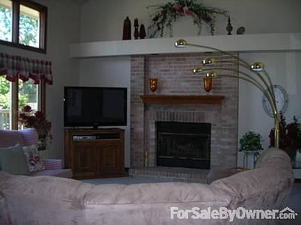 Family room from eat in kitchen