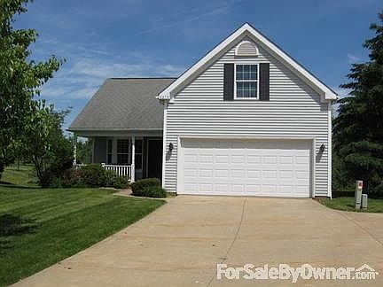 Front view 2 car garage