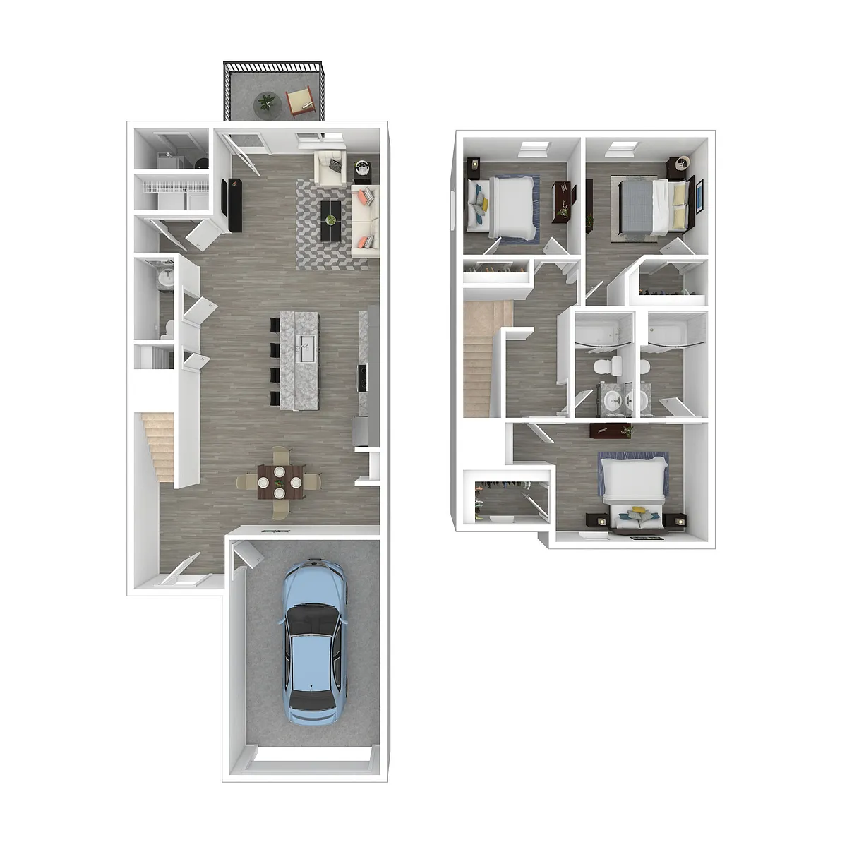 Floor plan 3 Bedroom 3 Bath