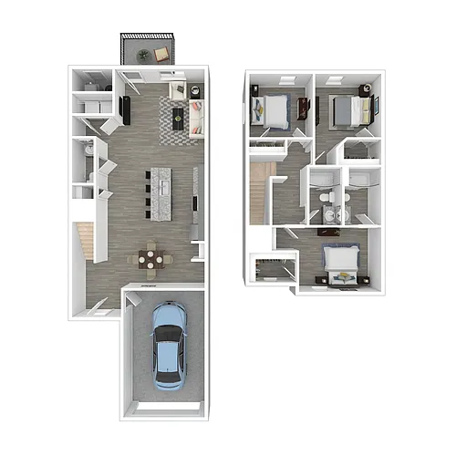 Floor plan 3 Bedroom 3 Bath