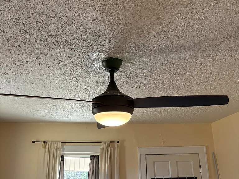 Living room with ceiling fan
