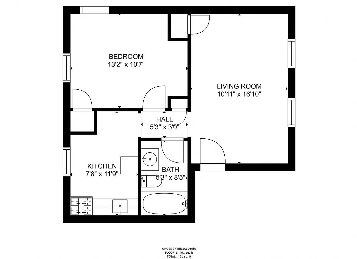 Floor plan 1bd1b