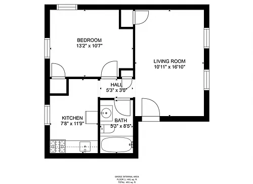 Floor plan 1bd1b