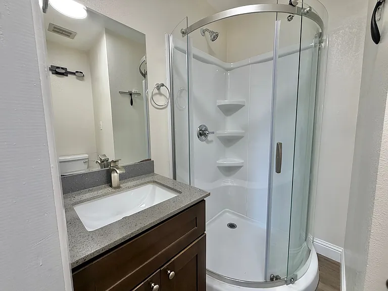 Bathroom with standup shower