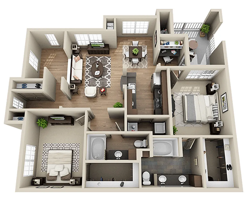 Floor plan Plan I2 (B2E)