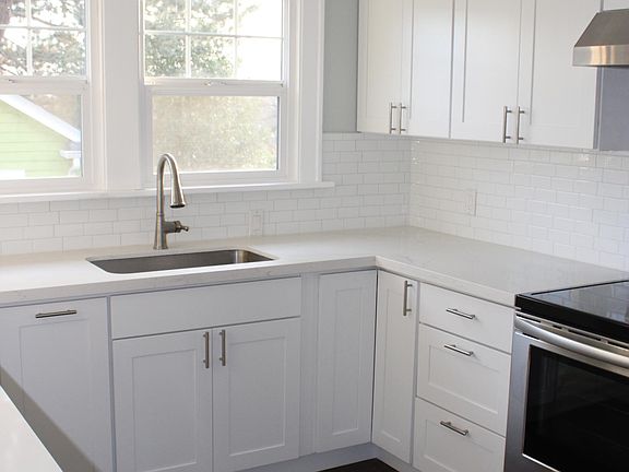 The kitchen is bright all day long.