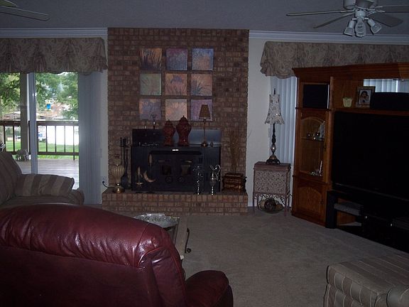 Large living room with fireplace