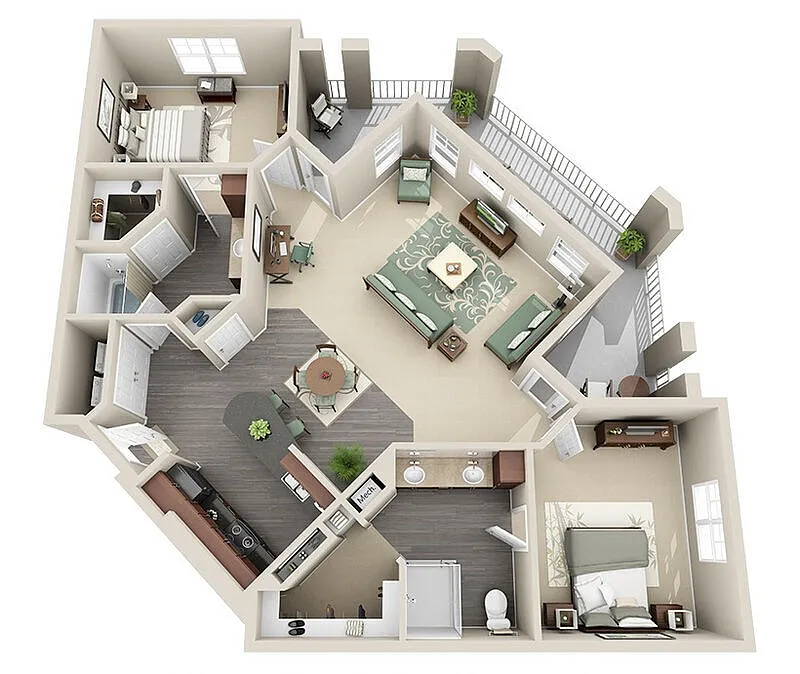 Floor plan Tranquility with Balcony Upgrade