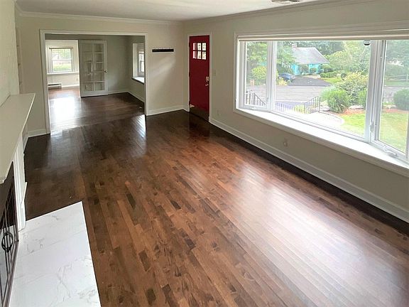 Living Room with Bay Window View
