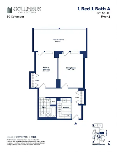 Floor plan 1 Bed 1 Bath A