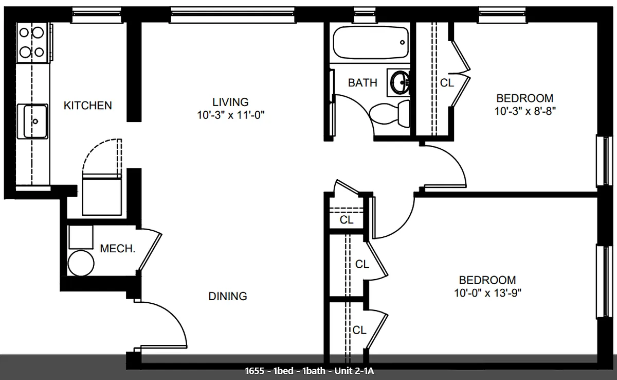 Floor plan Anacostia V-Street 1635 - W-Street 1655