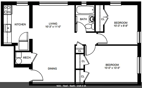 Floor plan Anacostia V-Street 1635 - W-Street 1655