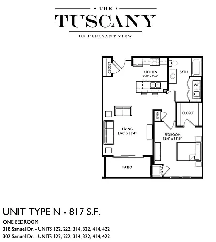 Floor plan Type N