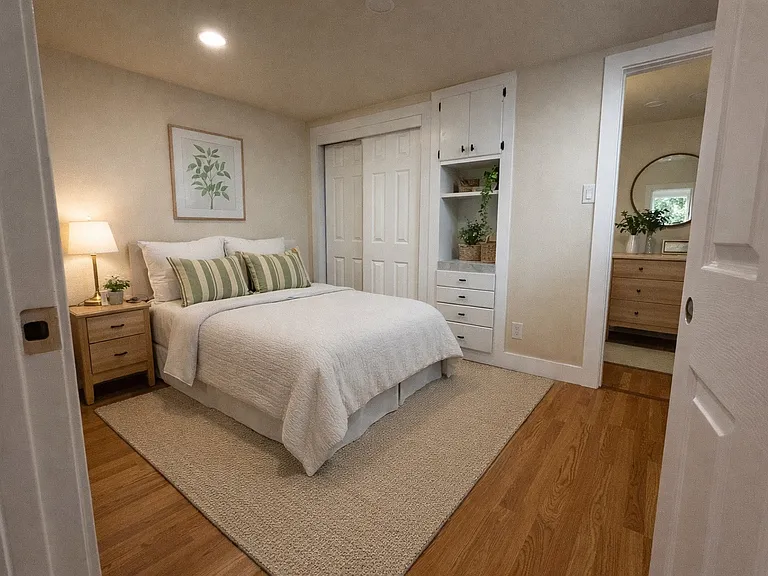 Staged bedroom