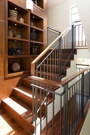 Mahogany wrapped staircase