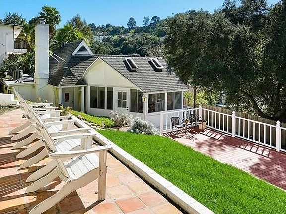 Large deck off side of house