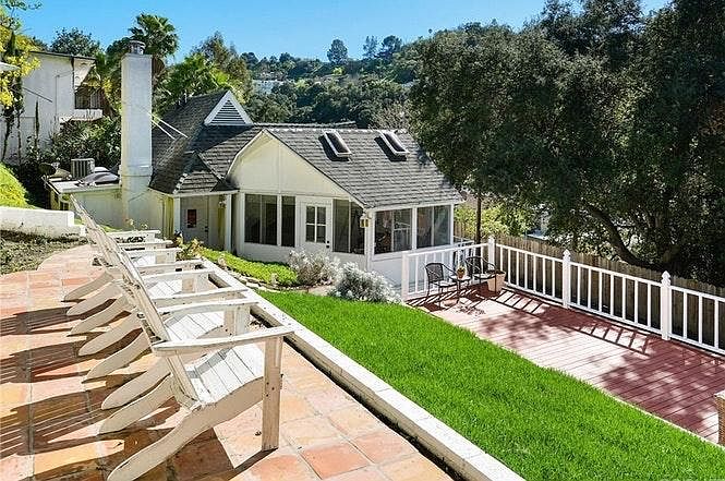 Large deck off side of house