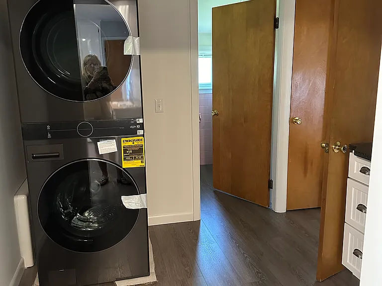 Brand new washer and dryer (being installed in alcove next to main floor half bath