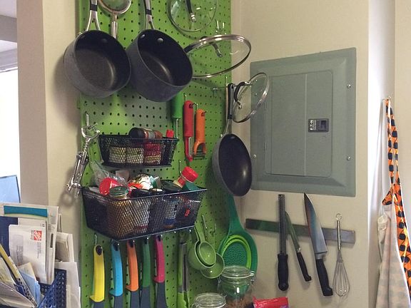 peg board storage