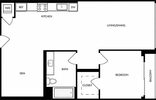 Floor plan A8 with Den
