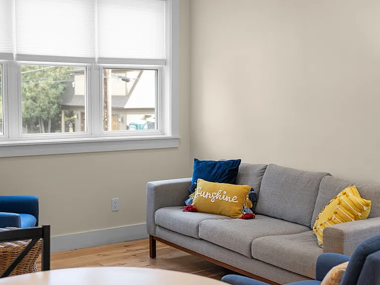 Enjoy your favorite movie or watch your favorite team from this comfortable setting.